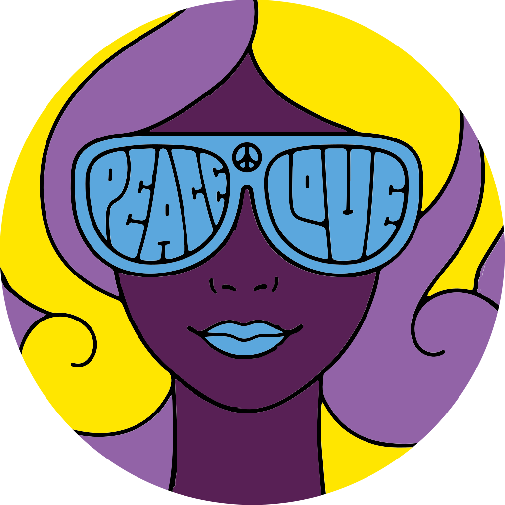 Tappeto vinile per ragazzi icona di pace e amore - TenStickers