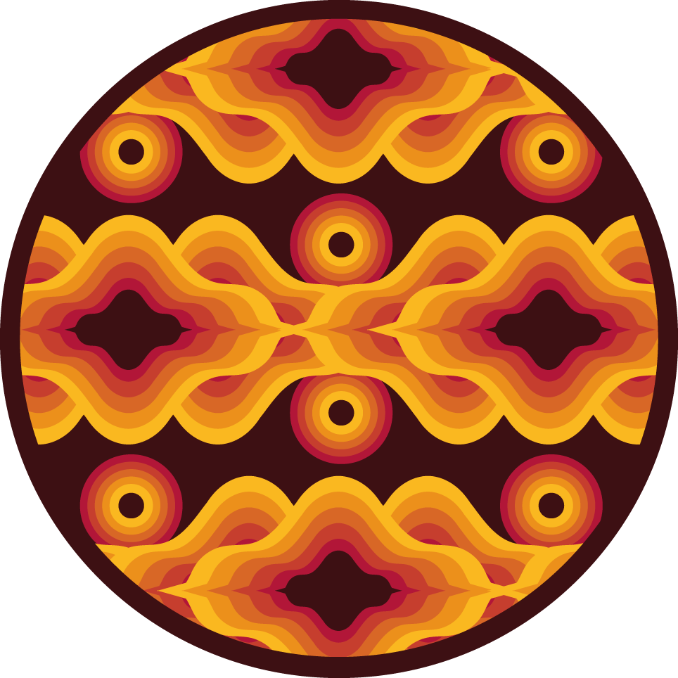 Tappeto vinile mosaico motivo a spirale vintage - TenStickers