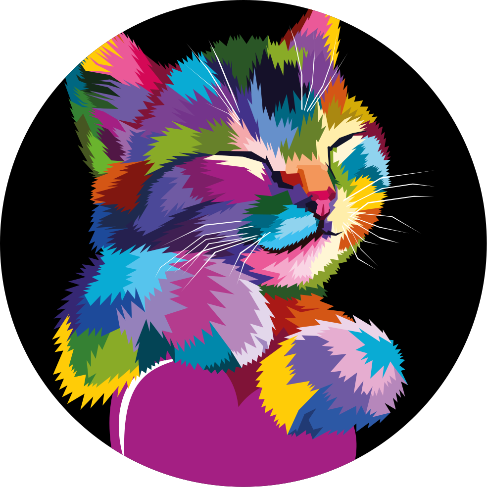 Tappeto vinile animali illustrazione felina vibrante - TenStickers