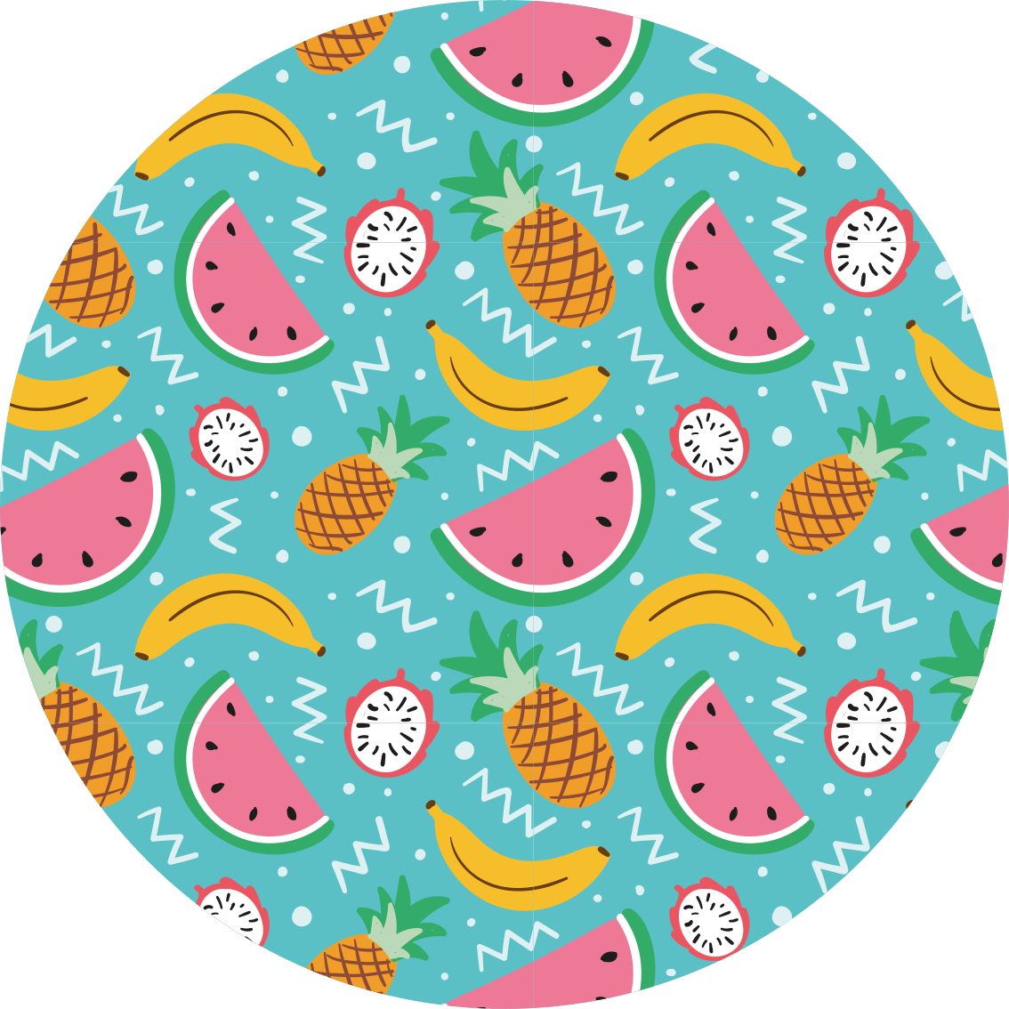 Tappeto pvc cucina divertimento con frutta tropicale - TenStickers