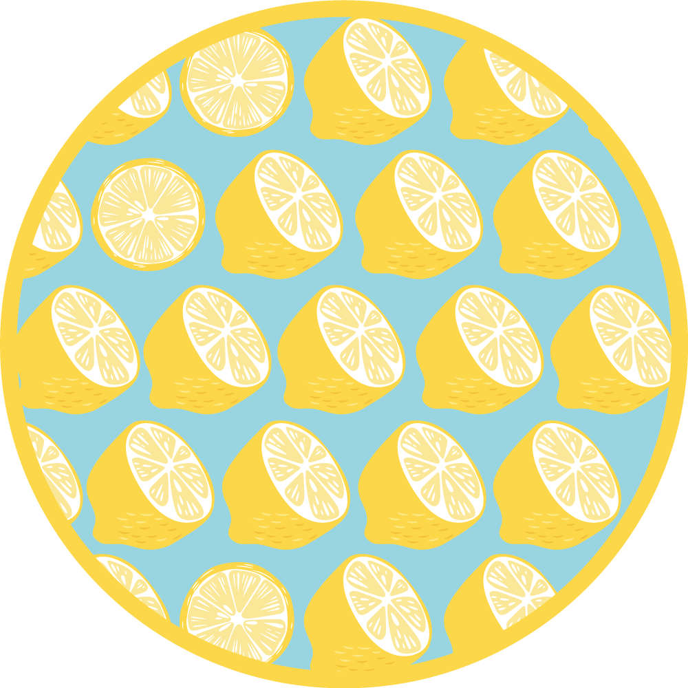 Tappeto pvc cucina motivo a fetta di limone - TenStickers
