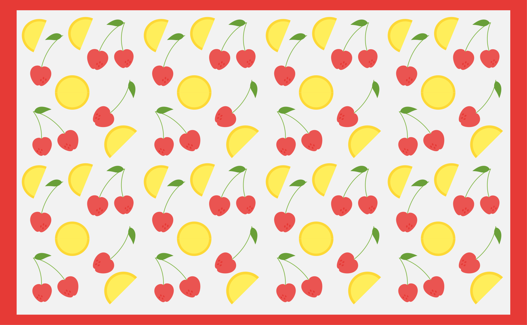 Tappeto pvc cucina motivo ciliegia e limone - TenStickers