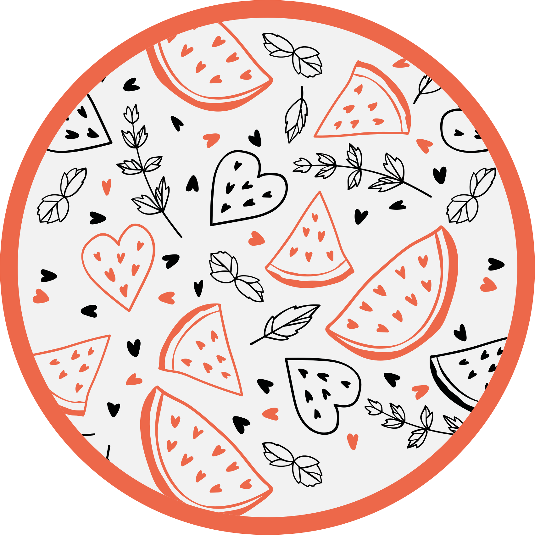 Tappeto vinile per bambini motivi a cuore dolce - TenStickers