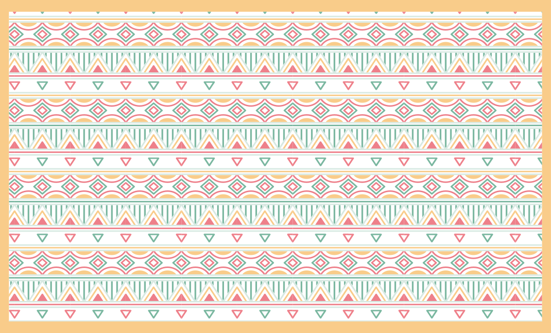 Tappeto vinile etnico strisce colorate a fantasia - TenStickers