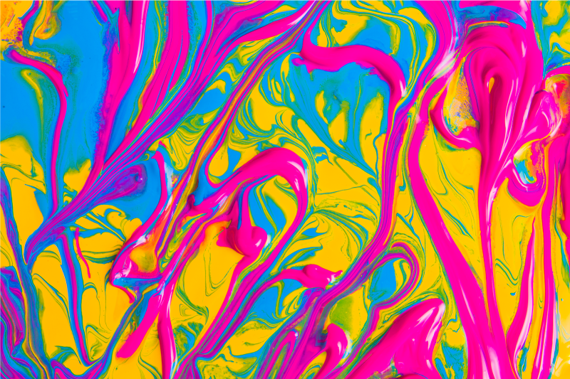 Tappeto vinile moderno motivi a vortice vibranti - TenStickers