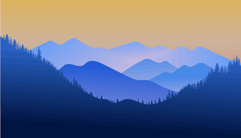 Tappeto vinile natura orizzonte montuoso - TenStickers