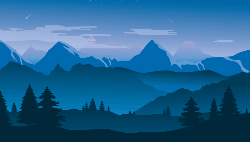 Tappeto vinile natura vista sulle montagne - TenStickers