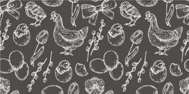 Tappeto pvc cucina affascinanti motivi da cortile - TenStickers