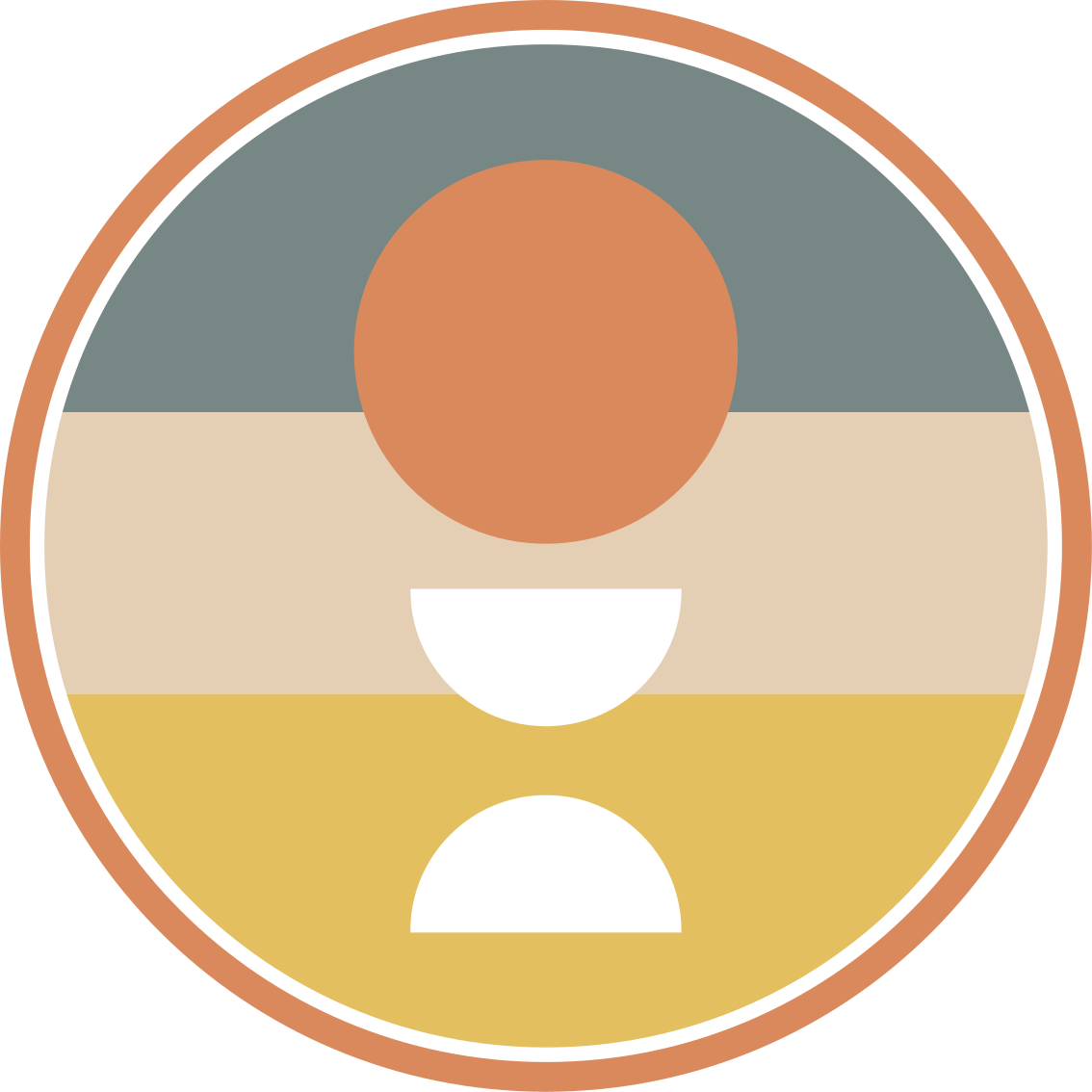 Tappeto vinile minimalista armonia circolare dei colori - TenStickers