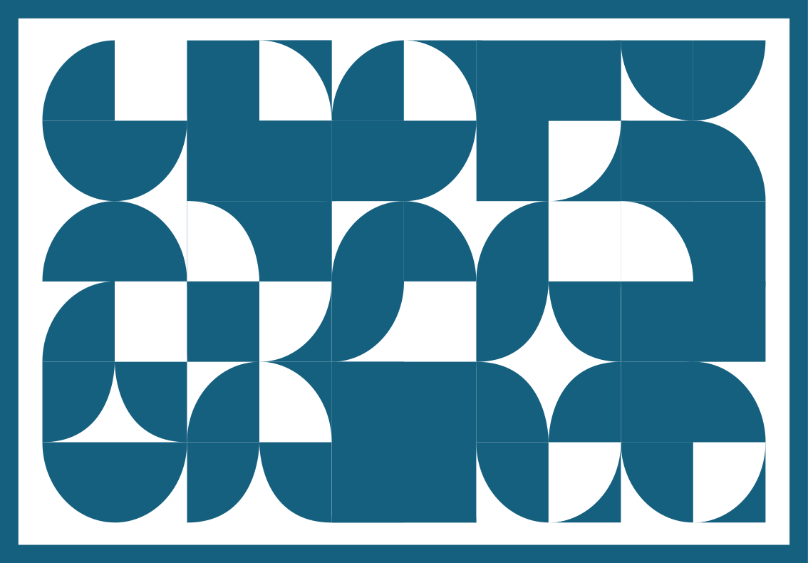 Tappeto vinile geometrico motivo astratto blu - TenStickers