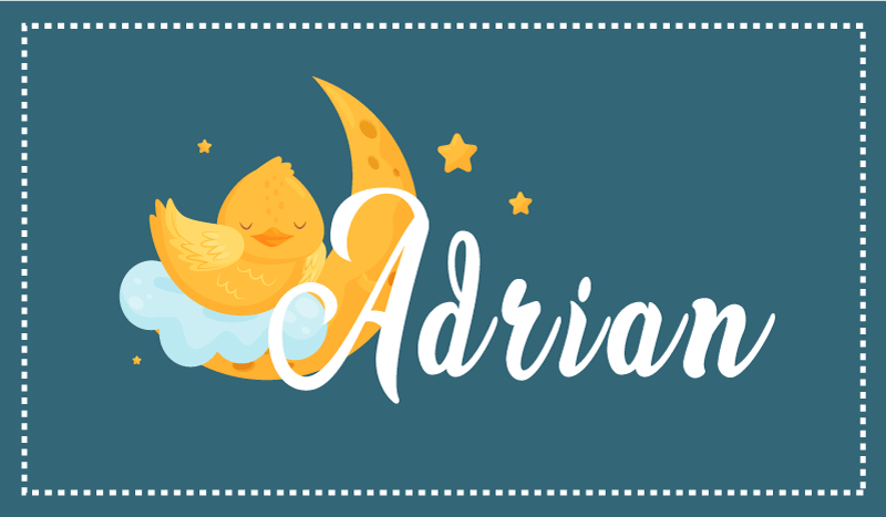 Tappeto vinile per bambini anatra addormentata con nome - TenStickers