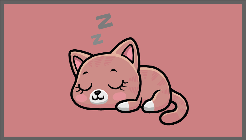 Tappeto vinile animali felino dormiente - TenStickers
