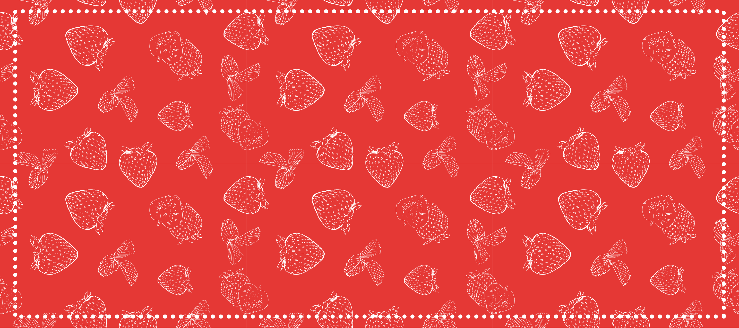 Tappeto pvc cucina motivo a fragola brillante - TenStickers