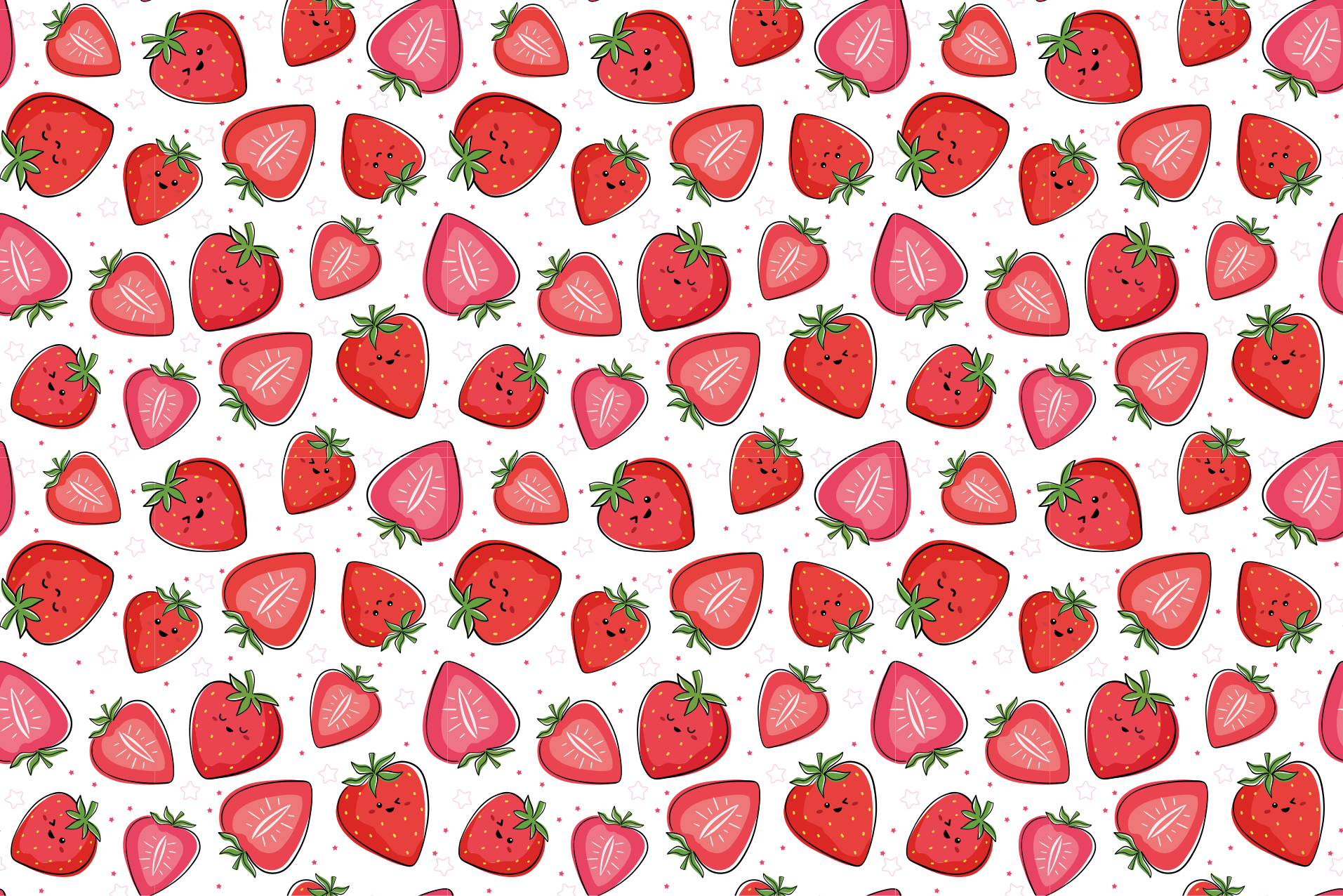 Tappeto vinile fiori delizioso motivo a fragola - TenStickers