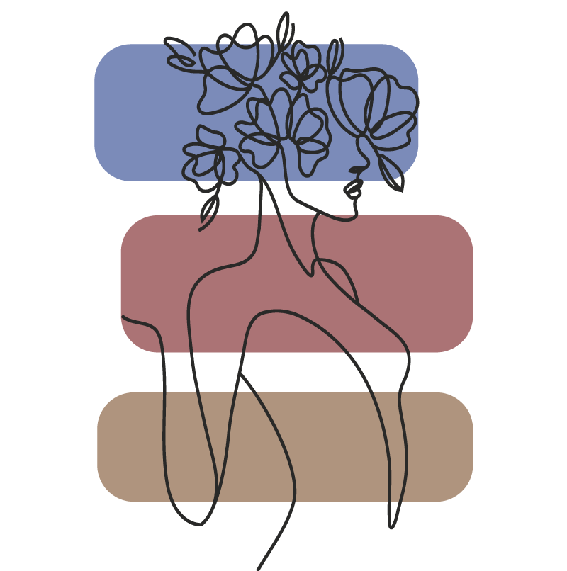 Tappeto vinile minimalista grazioso contorno botanico - TenStickers