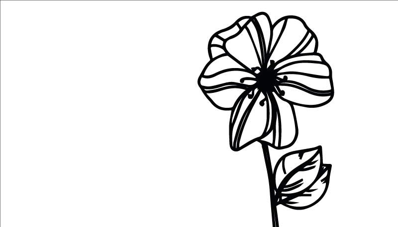 Tappeto vinile fiori elegante design in bianco e nero - TenStickers