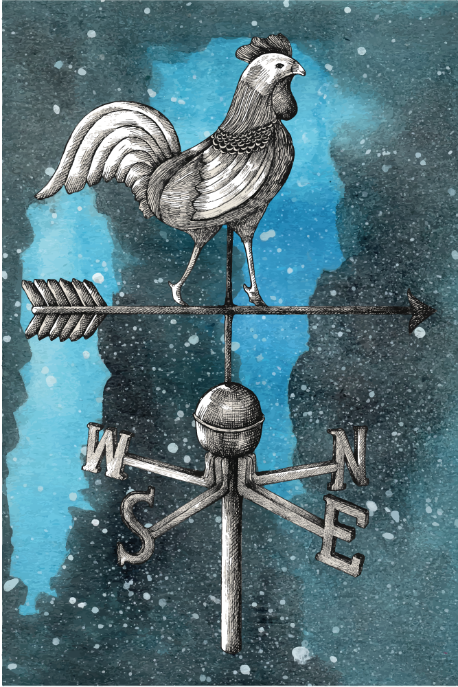 Tappeto vinile per ragazzi gallo banderuola - TenStickers