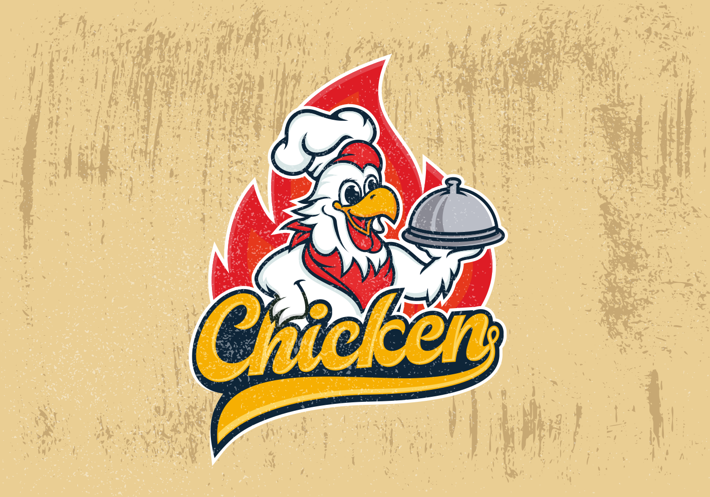 Tappeto pvc cucina logo del pollo allegro - TenStickers
