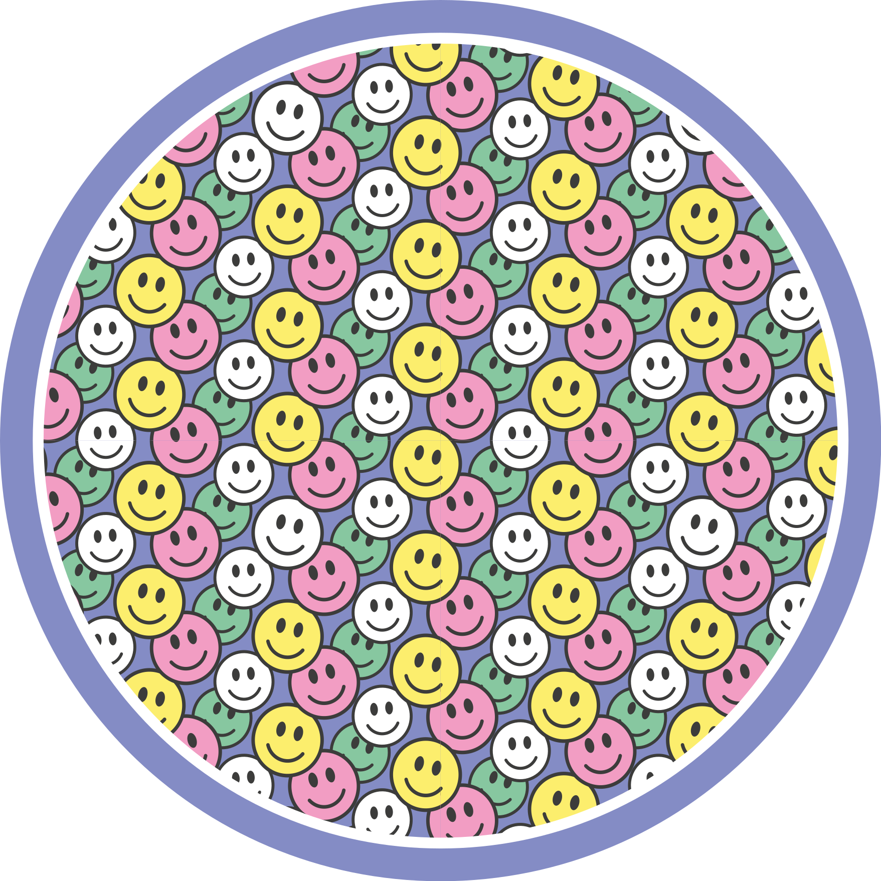 Tappeto vinile per bambini faccine sorridenti felici - TenStickers
