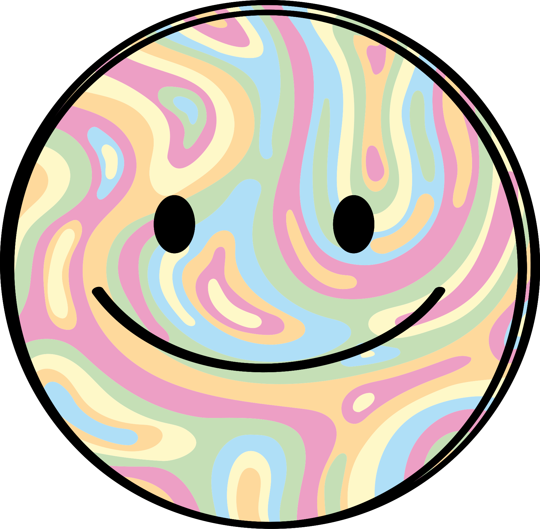 Tappeto vinile per ragazzi cerchio del sorriso felice - TenStickers