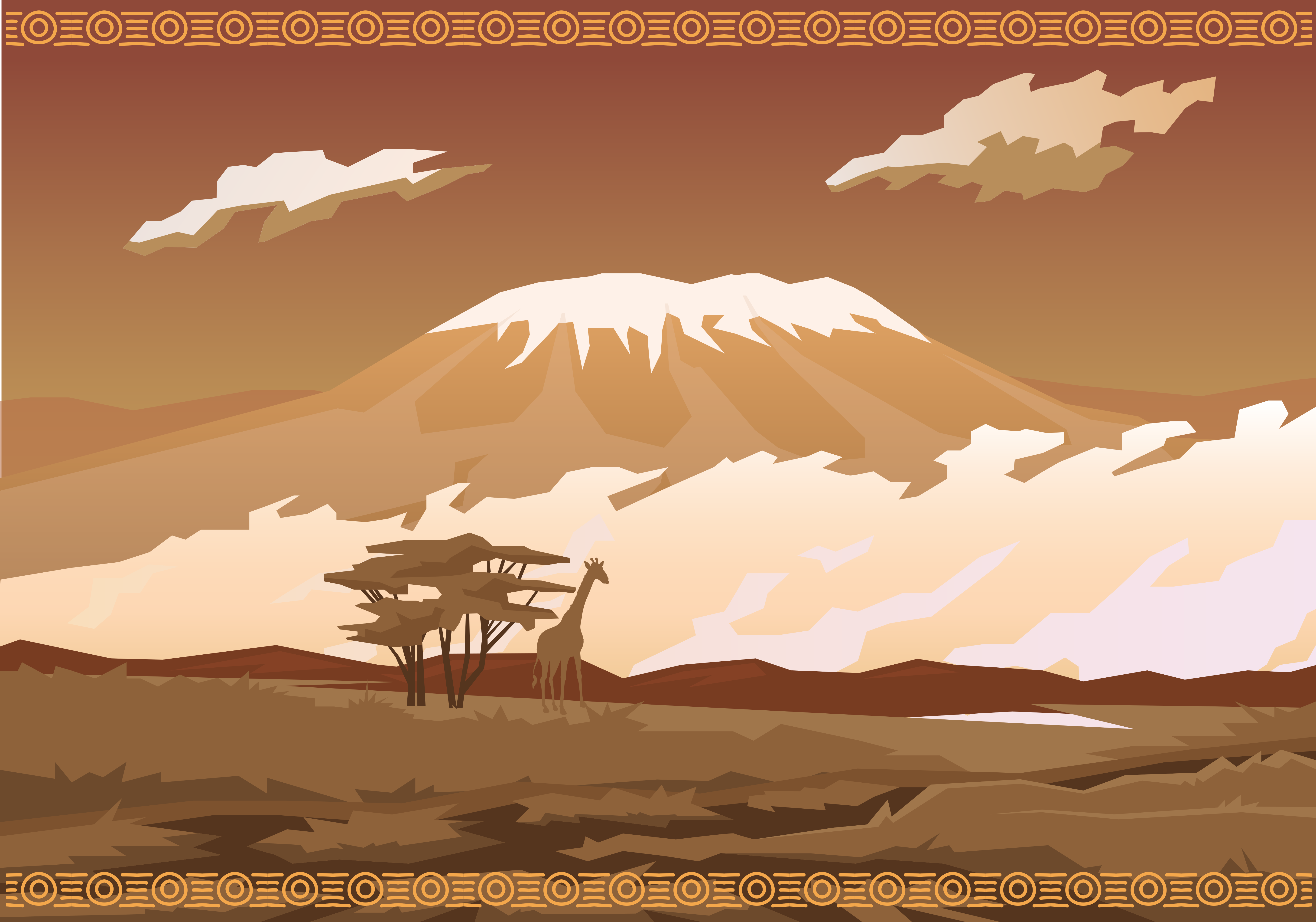 Tappeto vinile natura maestosa vista sulle montagne - TenStickers