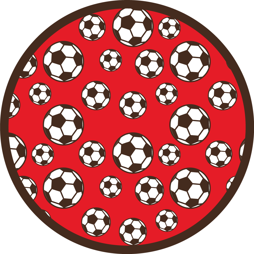 Tappeto vinile giochi motivo del pallone da calcio - TenStickers