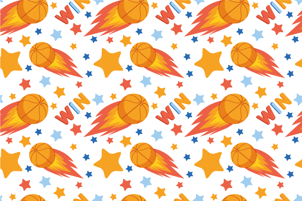 Tappeto vinile giochi design sportivo delle stelle - TenStickers