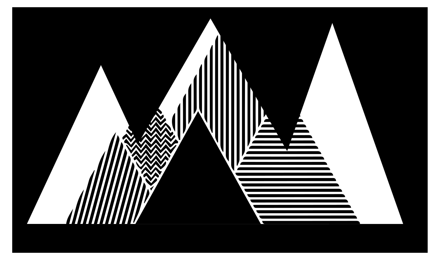 Tappeto vinile geometrico elegante motivo a zigzag - TenStickers