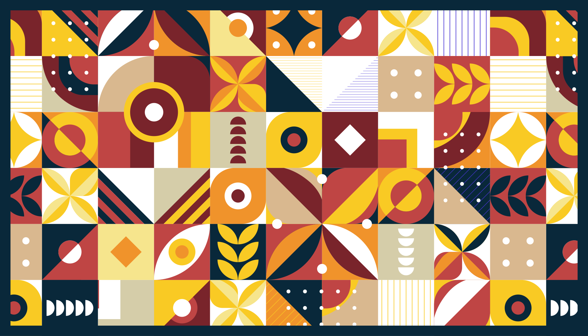 Tappeto vinile piastrelle composizioni vivaci - TenStickers