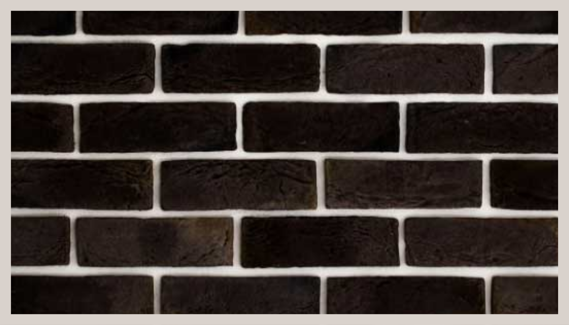 Tappeto vinile effetto pietra modello di mattoni neri - TenStickers