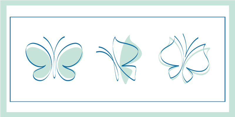 Tappeto vinile animali motivo a trio di farfalle - TenStickers