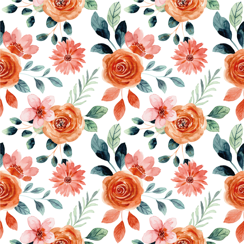 Tappeto vinile fiori delizia in fiore - TenStickers