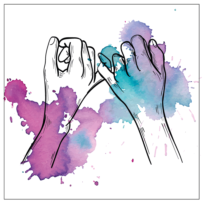 Tappeto vinile per ragazzi mani mignolo promessa - TenStickers