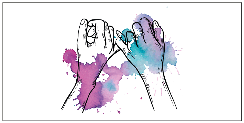 Tappeto vinile per ragazzi gesto della mano colorato - TenStickers