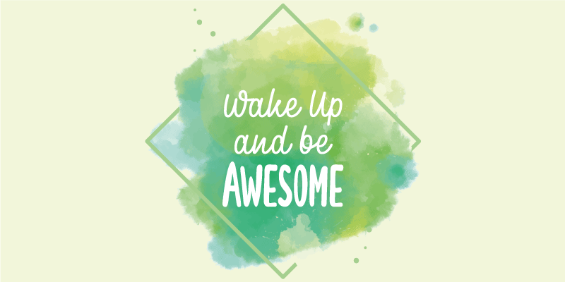 Tappeto vinile frase risvegliare eccezionale - TenStickers