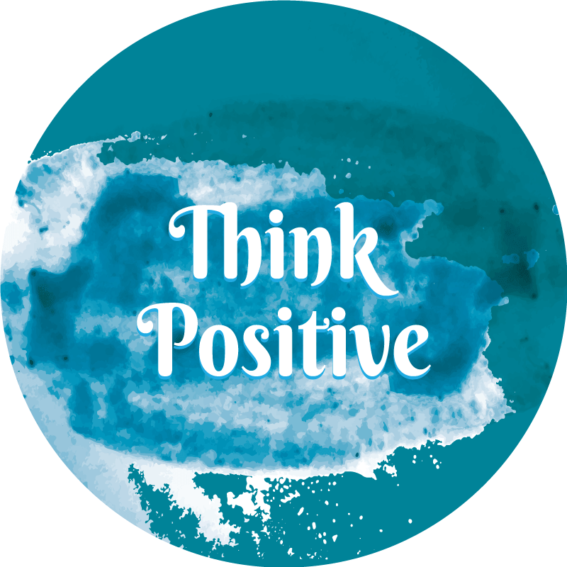 Tappeto vinile frase pensa positivo adesso - TenStickers