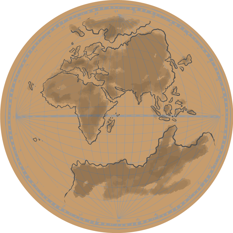 Tappeto vinile mappamondo contorno della mappa globale - TenStickers