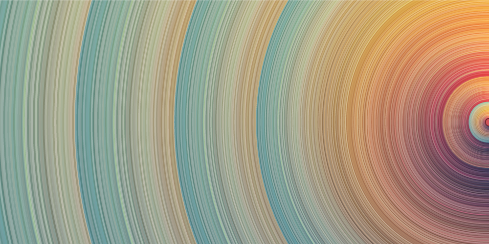 Tappeto vinile minimalista onde colorate a spirale - TenStickers