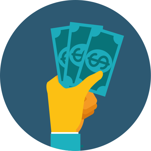 Tappeto vinile per bambini mano che tiene i contanti - TenStickers