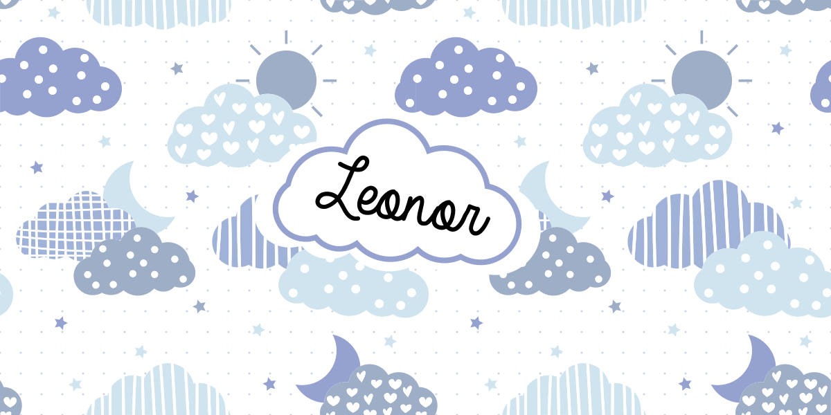 Tappeto vinile con nome modello di nuvole - TenStickers