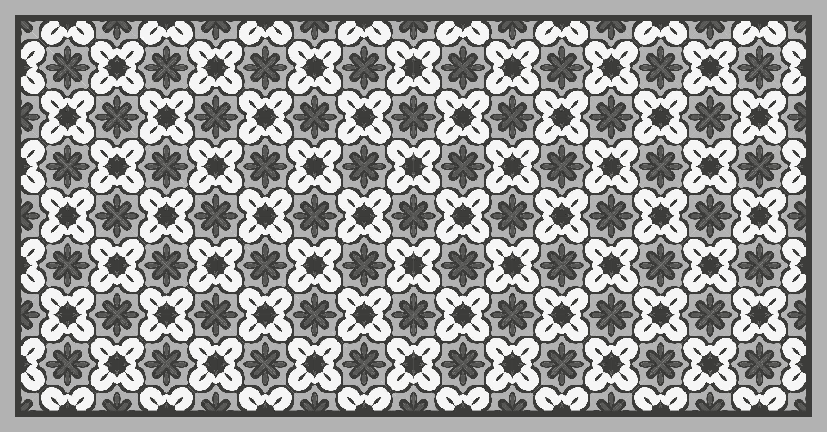 Tappeto vinile mosaico motivo floreale classico - TenStickers