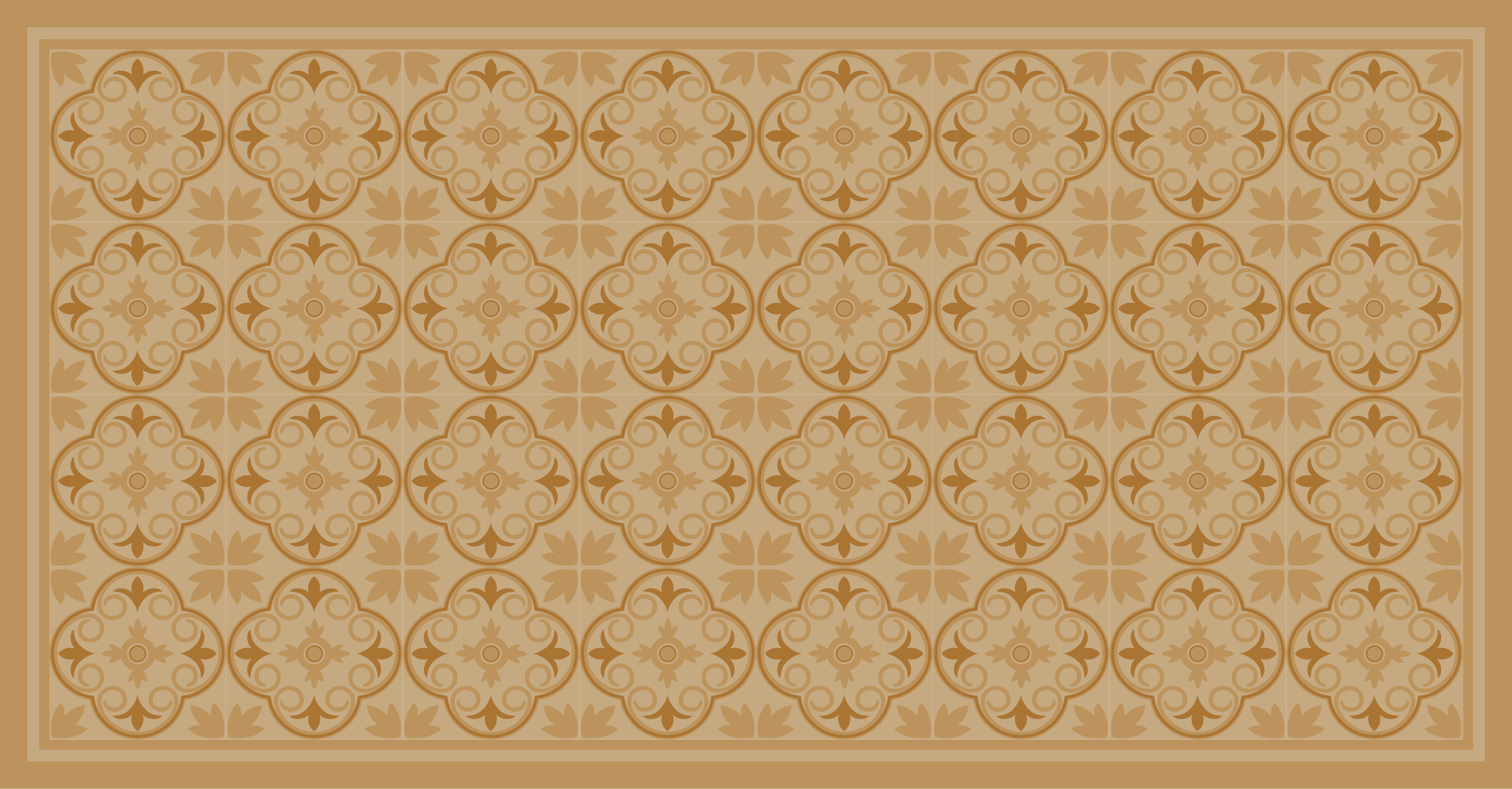 Tappeto in vinile soggiorno motivo a piastrelle geometriche - TenStickers