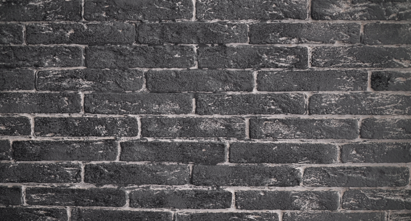 Tappeto vinile effetto pietra mattone nero chic - TenStickers