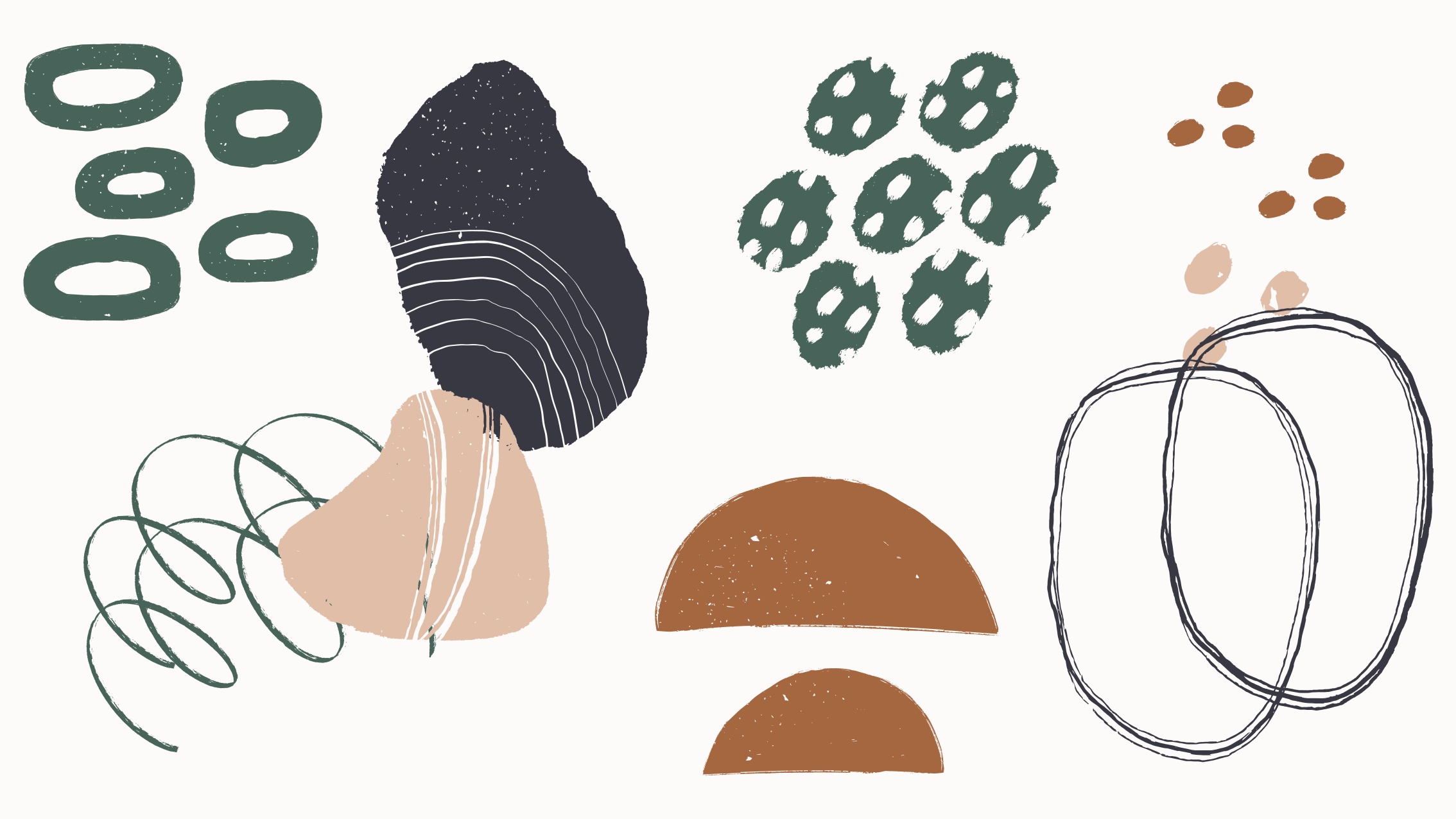 Tappeto vinile minimalista disposizione di forme astratte - TenStickers