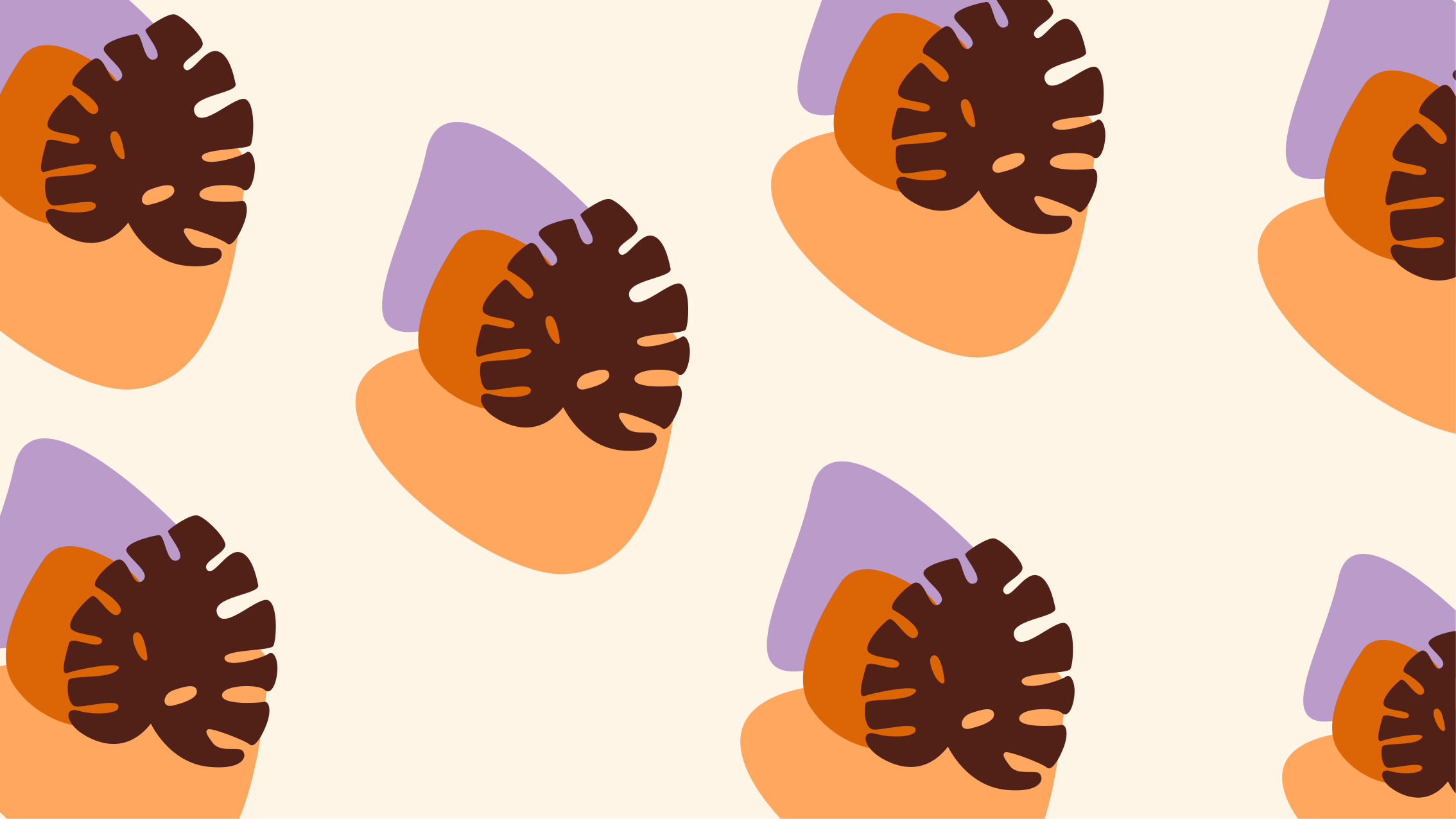 Tappeto vinile natura forme di foglie colorate - TenStickers