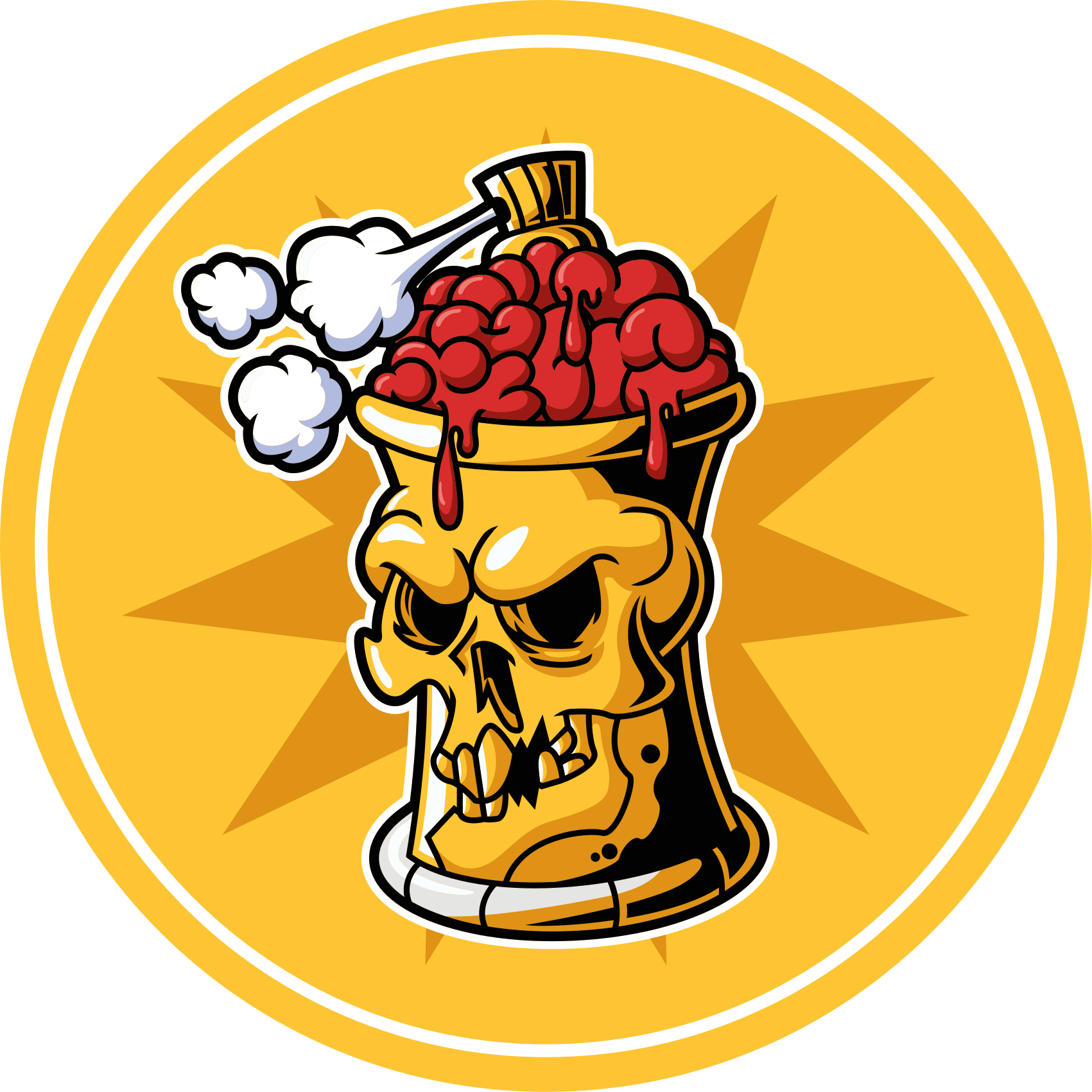 Tappeto vinile per ragazzi ciotola del cervello del cranio - TenStickers