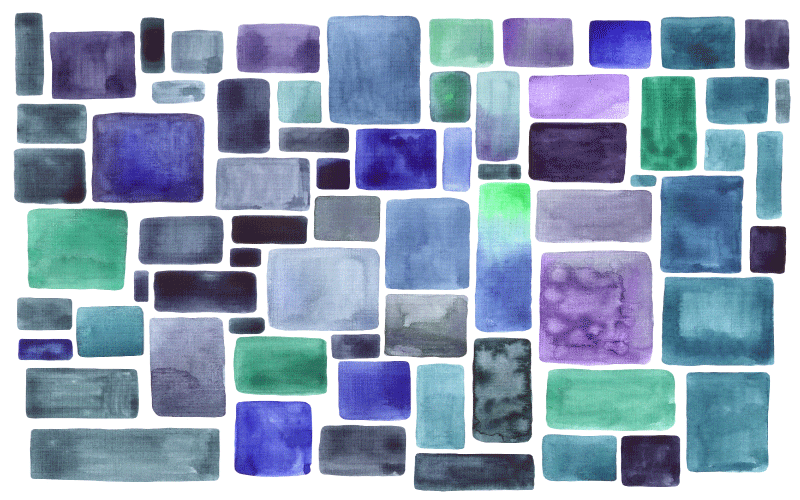 Tappeti vinile motivi motivo a blocchi di tonalità blu - TenStickers