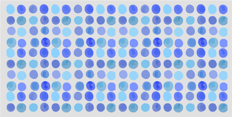 Tappeto vinile bagno motivo a pois blu - TenStickers