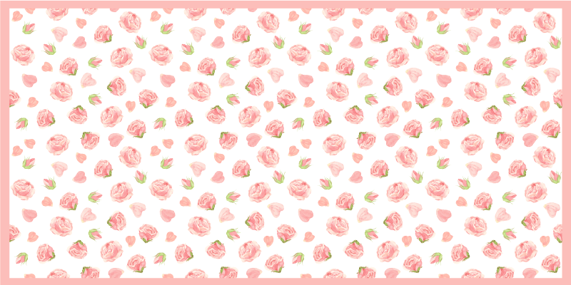 Tappeto vinile fiori modello elegante di rose - TenStickers