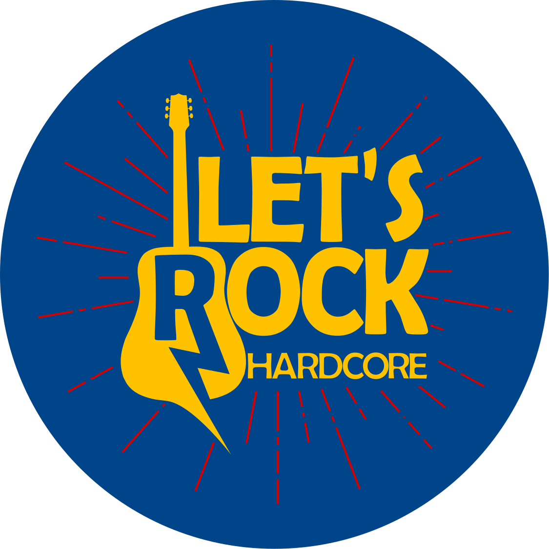 Tappeto vinile rotondo tributo alla chitarra elettrica - TenStickers